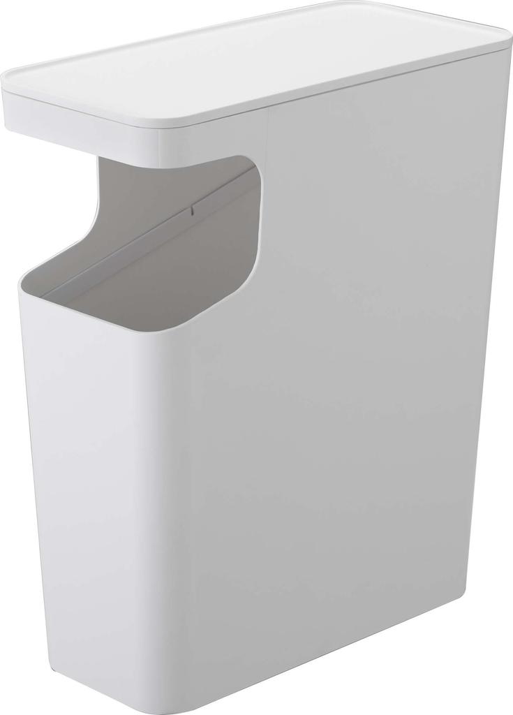 Yamazaki Dust Box & Side Table White W38 X D18.5 X H45 Cm Tower Tower Trash Can Night Table 3988