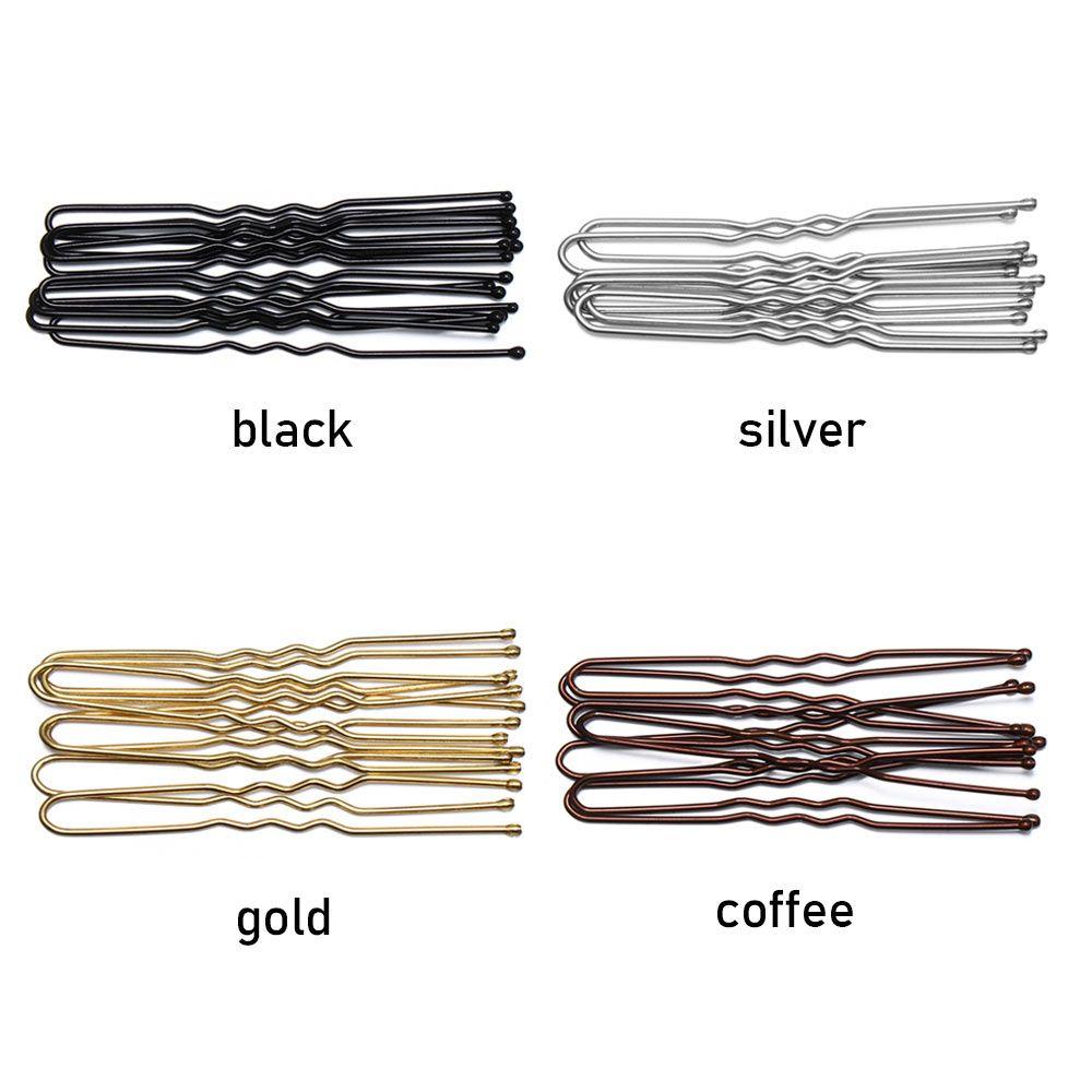 50 Pcs/Bag Trinket Headdress Barrettes Bridal Hair Pins Hairstyle Tools Waved Hair Clips Metal