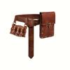 Steampunk Leather Phone Bag - Medieval Belt Accessory for Renaissance Cosplay