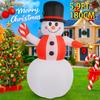 5.9FT Inflatable Toy Hat Snowman Candy Cane Xmas for Yard Lawn Party Decoration with LED Lit Xmas Home Supplies Ornament Gift