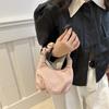 Urban Minimalist Pu Folded Handbag With Zipper Closure For Casual Outings