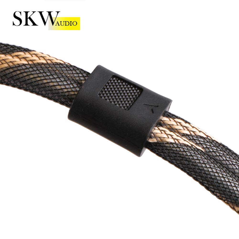 Аудиокабель SKW RCA 5 м Папа-Папа 2RCA на 2RCA Позолоченные разъемы 99,99% Однокристаллическая медь OCC Двойное экранирование для усилителя, CD-плеера, автомобильной аудиосистемы