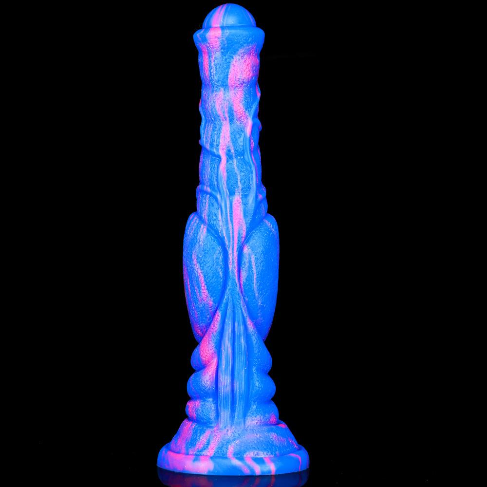 Female Eggless Horse Cock Liquid Silicone Animal Penis Thick and Long Color Simulation Fake Penis Anal Plug Sex Toys
