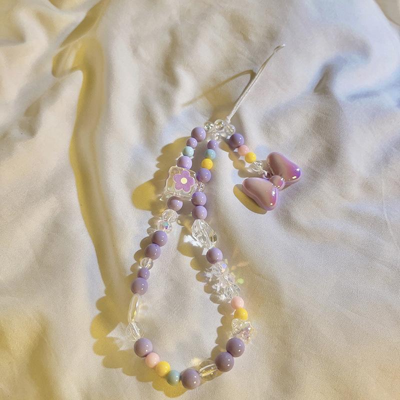 Mobile Phone Lanyard Cellphone Strap Phone Chain Pendant Candy Phone Case Rope Jewelry Keychain for Samsung Huawei iPhone Xiaomi