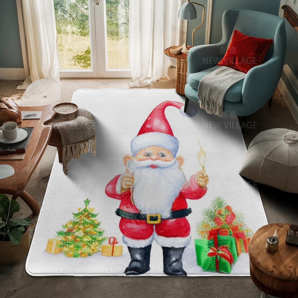 Ковер у входа в дом Домашний коврик у двери Гостиная Ванная Комната Ноги ванная комната Нескользящие коврики с водопоглощением для ванной Счастливого Рождества зима
