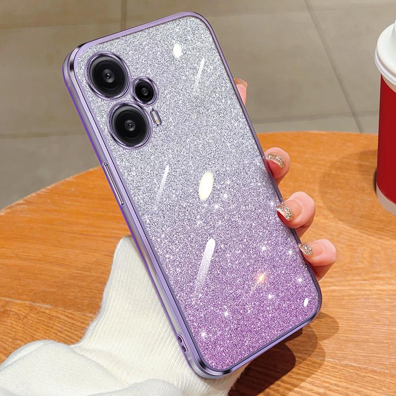 KEYSION Роскошный чехол-бампер с блестками для Xiaomi POCO F5, прозрачный, мягкий ТПУ, противоударная задняя крышка для POCO F5 Pro