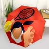 1pc Tennis Player Automatic Folding Umbrella Portable Collapsible 8-Rib Umbrella for All Seasons, Casual Outdoor Accessory, B10