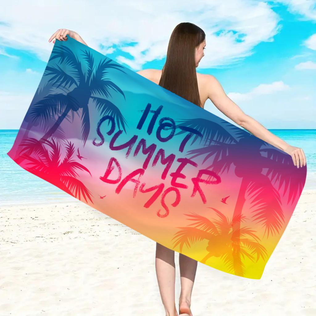 Popular Microfiber Beach Towel Absorbent Swimming Bath Towel Thickened 250 Grams Quick-Drying Bath Towel Beach Towel