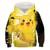2025 Pokemon Sweatshirt 4-14T Children's Hoodie Anime Costume Pikachu Hoodie Boys' and Girls' Sweatshirt Children's Sports Coat