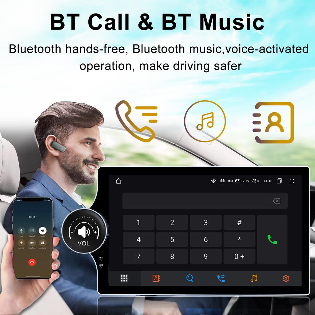 10,1-дюймовый Android Double 2 DIN Car Radio Stereo Multimedia Player GPS Navi Wifi EU-Maps USB DVR Camera-AHD Carplay Audio