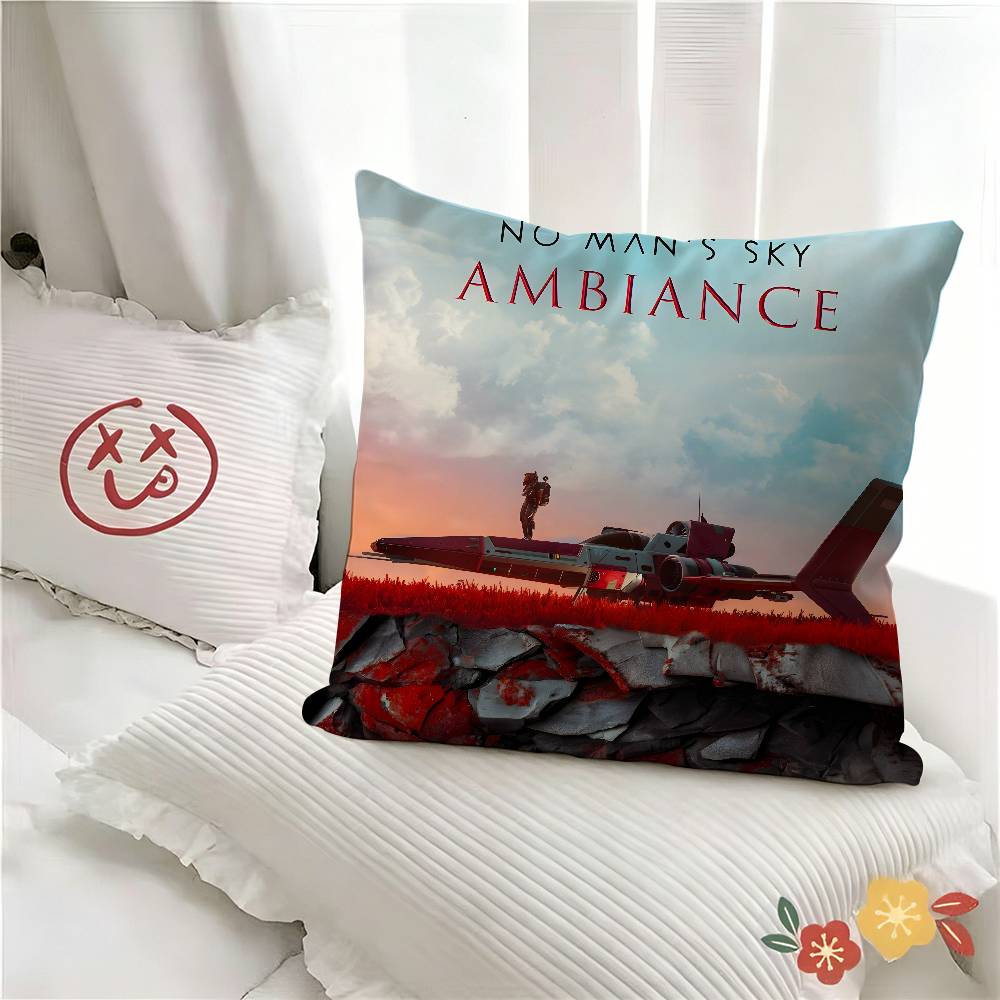 pc No Man S Sky Space Game Classic Anime Pillow Case Fashion Square Pillowcase Bedroom Sofa Room Ins Decoration Leisure