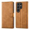 Деловой кожаный чехол-книжка для Samsung S25 S26 Ultra S24 FE S23 S22 S21 Plus A17 A37 A57 A36 A56 A16 A26 с отделениями для карт Кошелек сверху