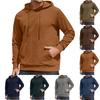 Mens Hoodies Long Sleeve Casual Corduroy Drawstring Sweatshirt With Pocket Lightweight Fall Stylish Tops