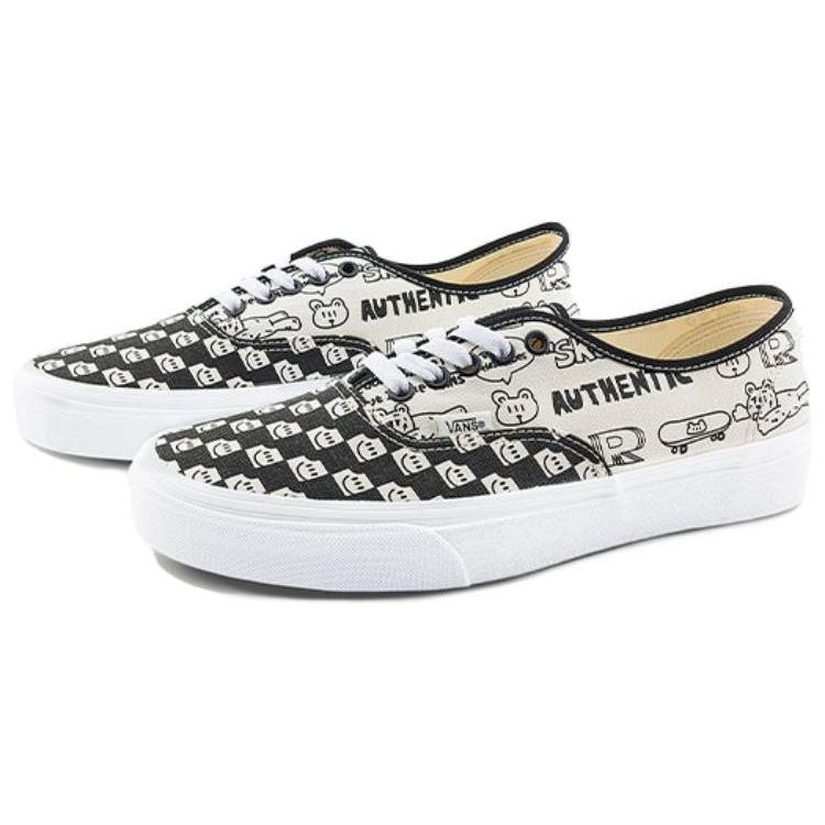 Кеды Otw Nuttsh x Vans Authentic Унисекс Низкие Холщовые Черно-Белые VN0A5KS9BPR