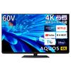 Sharp 60V 4K LCD TV AQUOS Панель Двухскоростной LCD Google TV 4T-C60EN1 N-Black (Модель 2022 года)