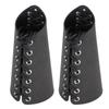 2 Sets Punk Bracer Black Outdoor PU Retractable Armband Archery Cross Strings Wristbands