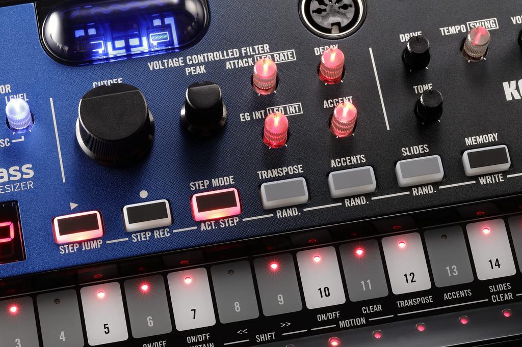 KORG Synthesizer Bass Machine Volca Nubass Vacuum Tube Circuit Equipped with Nutube 16 Step Sequencer Battery Operated Speaker Compact Size That Can