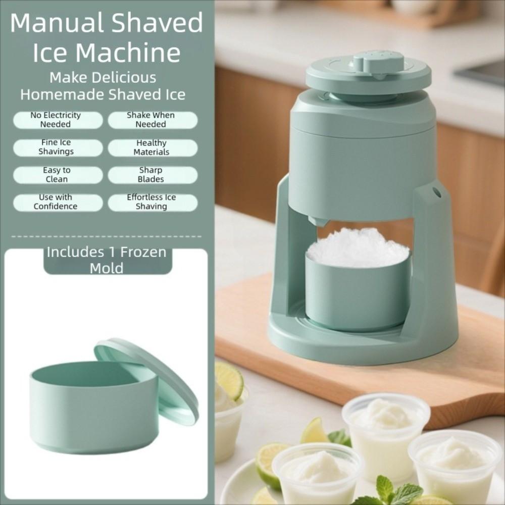 Compact Manual Shaved Ice Machine Portable Ice Slush Machine Labor-Saving Ice Crusher for Home