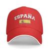 Espana Флаг Испании Испанские джинсовые шляпы для мужчин и женщин Бейсболки Casquette Denim для взрослых Унисекс Четыре сезона Повседневный