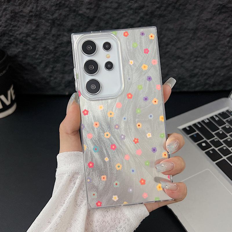 Glitter Love Hearts Print Glossy Phone Case For Samsung S25 S24 FE S23 Ultra A56 A36 A55 A16 A15 A54 TPU PC Hybrid Clear Slim Shockproof Bumper Cover