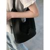 Korean Version of Casual Large-capacity Women's Armpit Bag Women's 2025 New Simple Bucket Bag Solid Color Soft Shoulder Bag