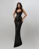Sexy slim fit heavy industry bead tube top, hip tube top temperament advanced sense party dinner annual meeting evening dress