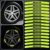 Светоотражающая наклейка на ступицу колеса автомобиля, светоотражающие полосы на обод шины для Mercedes Benz AMG W212 W205 W246 W177 W176 W213 GLC GLE GLS ML, приветственная лазерная лампа