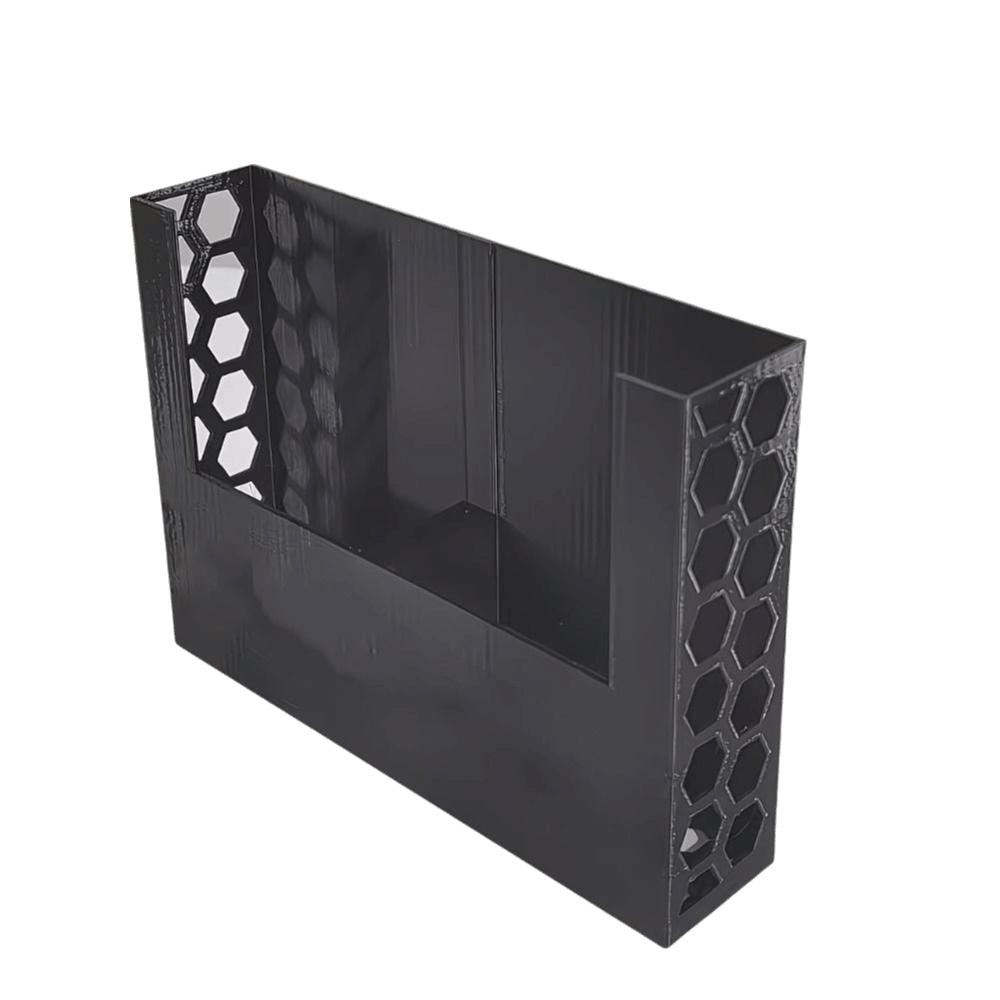 Black Color Remote Control Organizer Honeycomb Design Honeycomb Storage Box Living Room