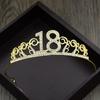 Cake Baking Decoration Alloy Rhinestone Eighteen Year Old Headdress