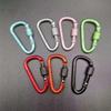 Multicolor Aluminium Equipment Climbing Button Camping Hiking Hook Alloy Carabiner Buckle Keychain
