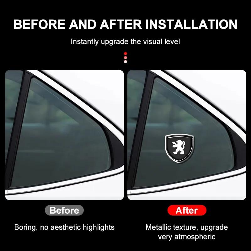 For Peugeot Car Metal Sticker Custom Shield Car Rear Trunk Shield Emblem Badge Sticker For Peugeot 206 207 307 3008 2008 308 407