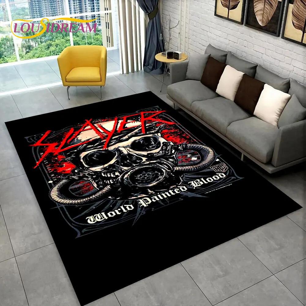 Slayer Heavy Metal Band Музыкальный коврик, коврик для дома, гостиной, спальни, дивана, коврик для двери, детский игровой нескользящий напольный коврик