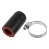 X AUTOHAUX 1 Set 40mm Length 16mm/0.63" ID Black Red Car Silicone Rubber Hose