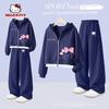 Hello Kitty Girls' Spring Outfit 2026 New Navy Blue Fashionable Sports Two-Piece Set Children's Clothing Spring