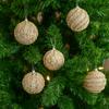 Decorative 8cm Christmas Hanging Balls Champagne Shatterproof Christmas Spheres Pendant Foam Christmas Tree Ornaments Gift