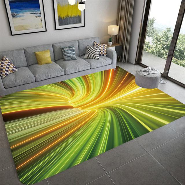 Vortex Illusion Carpet Entrance Door Floor Mat Abstract Geometric Optical Doormat Non -Slip Floor Mat Living Room Decor Rug