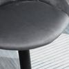 Set of 2 Height-Adjustable Bar Stools. 46x48x83-104cm. Gray and Black