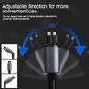 100W USB Type-C Car Charger, Fast Charging Retractable Cable, for iPhone, Huawei, Samsung with Voltage Display