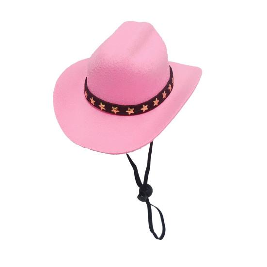 Pet Cowboy Hat Adjustable Dog Cosplay Cap Halloween Christmas Costume Accessory for Dogs Cats Dress Up Party Decoration