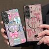 Чехол с узором из разноцветных бантиков Для Samsung Galaxy S26 Ultra S25 Edge S24 Plus S23 S22 S21 FE Магнитный Для Magsafe Матовый Чехол