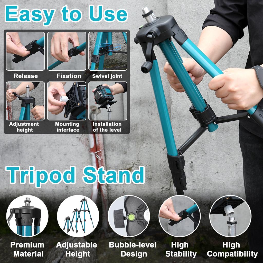 Многофункциональный 16-линейный лазерный уровень 3 градуса Самовыравнивающаяся машина Перезаряжаемая литиевая батарея для выравнивания