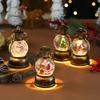 Christmas Gift Snow Globe Light with Music/Handle/Resin Figurine Holiday Decoration Table Lantern Ornaments