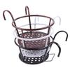 Outdoor Hanging Basket for Plant,Iron Racks Fence Balcony Round Flower Pot Decor,Plant Pots Hanging Planter
