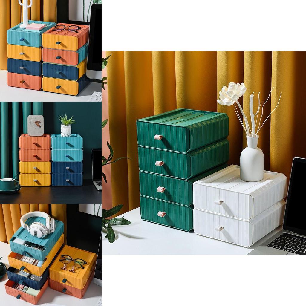 Compact Desktop Organizer Storage Box With Mini Drawers For Efficient Organization