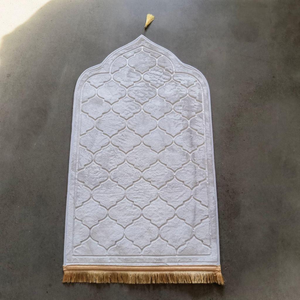 Cross-border Thick Raschel Prayer Mat with Irregular Embossed Design
