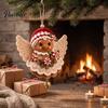 Crochet Supplies for Ornaments Christmas Angel DIY Kit, Make Hanging Ornament, Festive Handmade Tree Decorations Craft Kit Adults Teens, Holiday