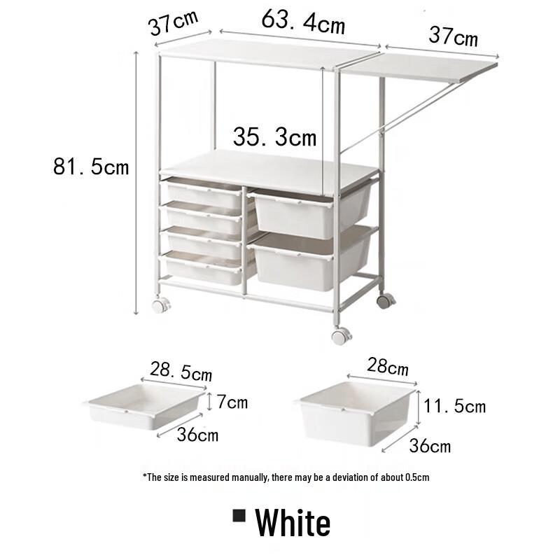 Kitchen Storage Cart with Drawers