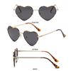 Metal Frame Vintage Polarized Glasses Eyewear Heart-Shaped Glasses Women Heart Sunglasses