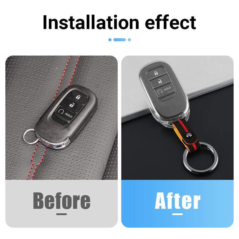 Чехол для автомобильного ключа из ТПУ, пластиковый, держатель, защитный чехол для брелока, аксессуары для Honda CR-V CRV CR V 6-го поколения 2023 2024 2025 Hybrid