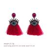 Devil's Eye Drip Oil Alloy Earrings: Trendsetting European & American Street Style